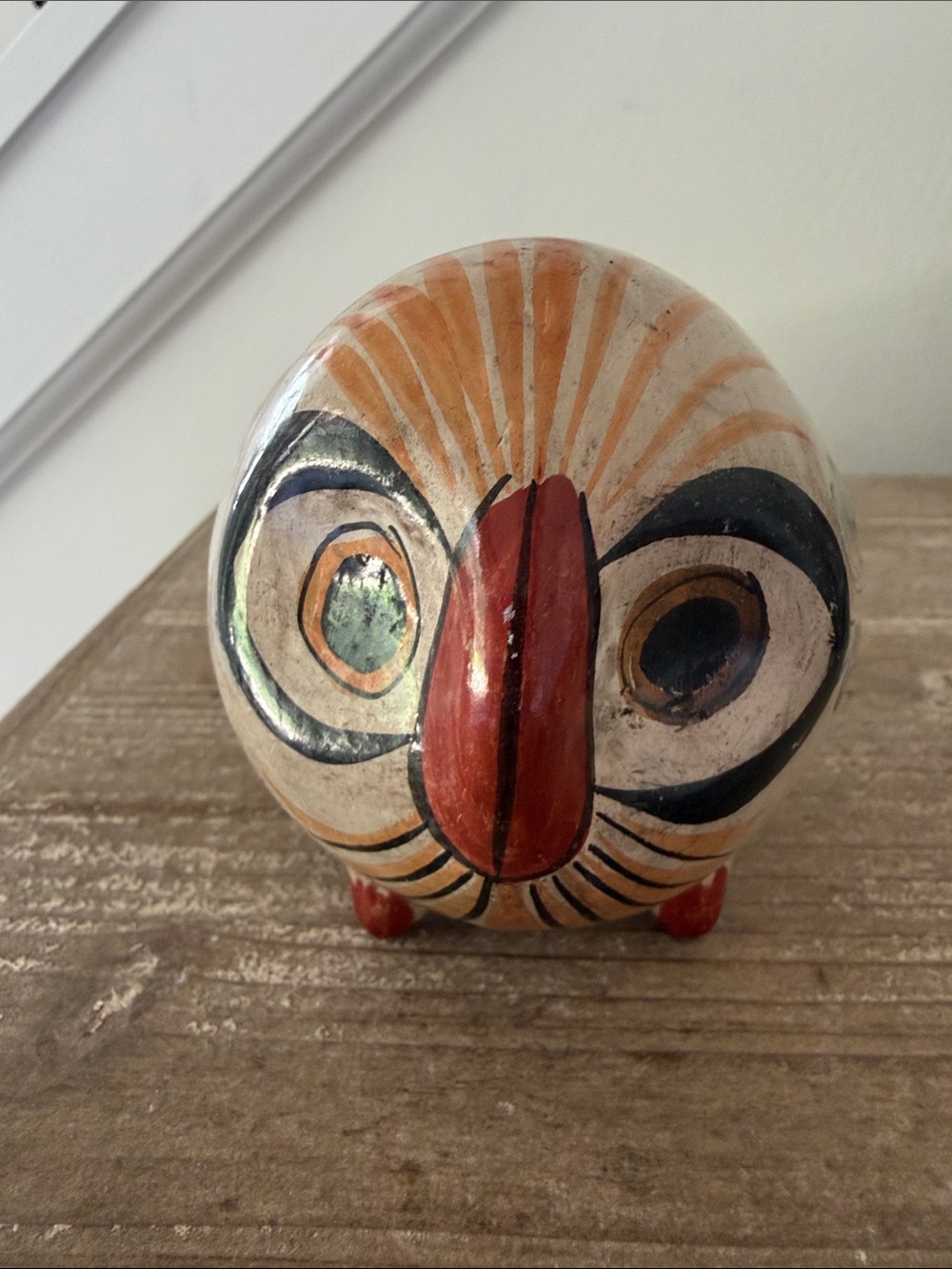 Tonala Pottery Mexico Owl Figurine Vintage